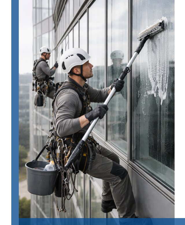 Высотная мойка сплошного остекления с выездом в Орле