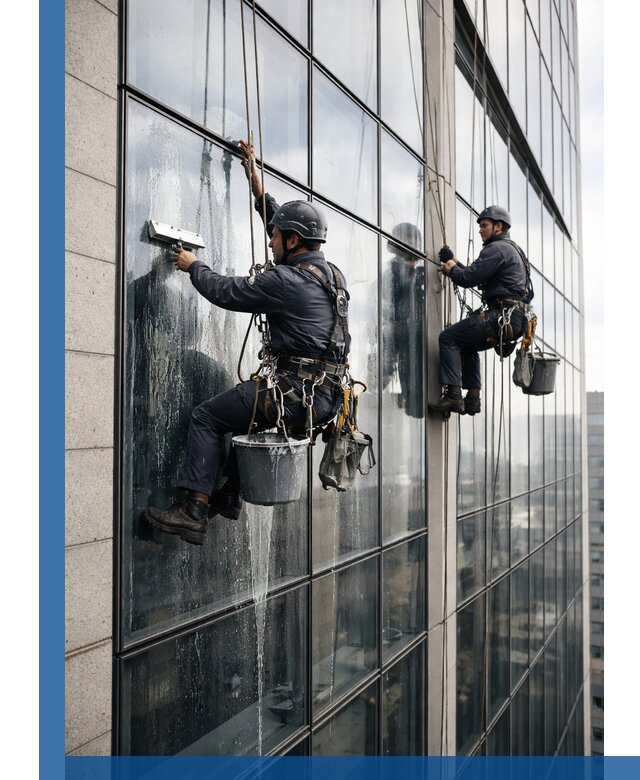 Профессиональная мойка стеклянных фасадов зданий в Орле