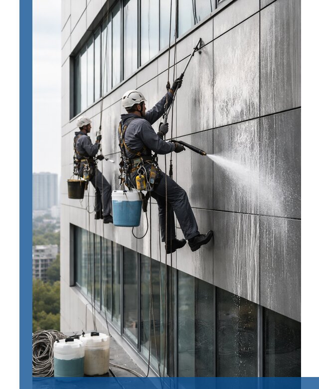 Профессиональная мойка вентилируемых фасадов в Орле