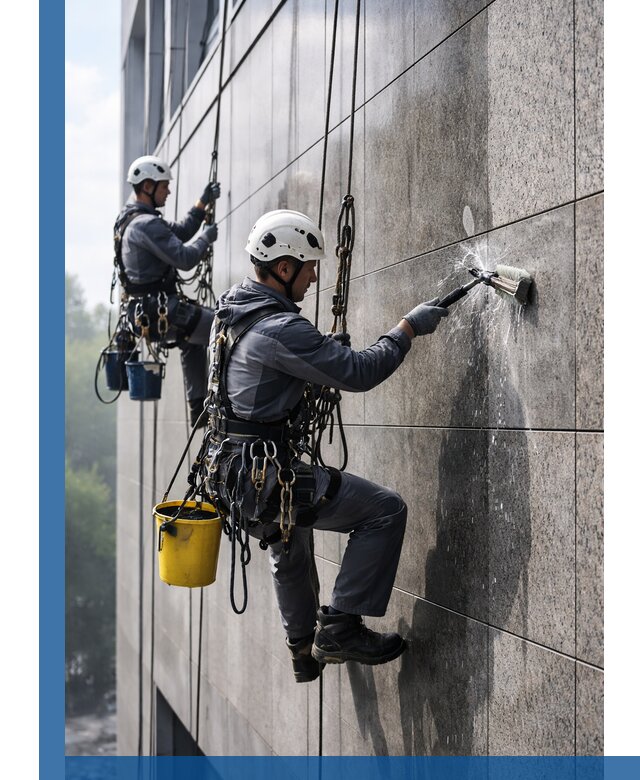 Профессиональная мойка фасада из керамогранита в Орле