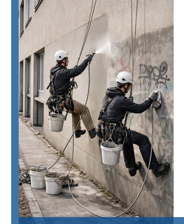 Антиграффити покрытие фасада с защитой от надписей в Орле