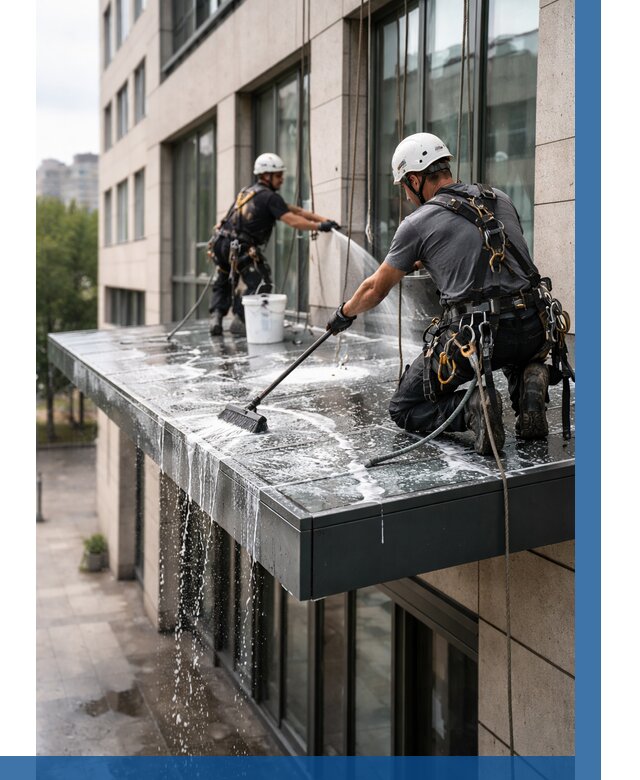 Мойка козырьков и навесов в Орле от 3543 р. | ВЫСОТНИК-Орл