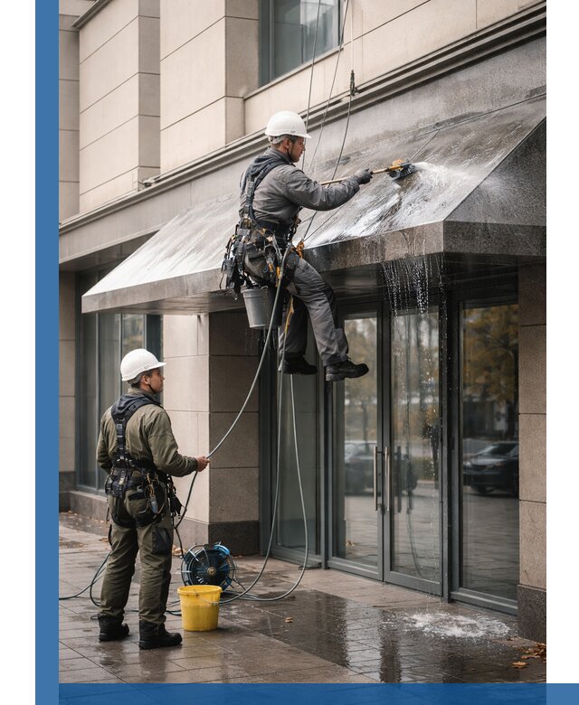 Профессиональная мойка козырьков и навесов в Орле