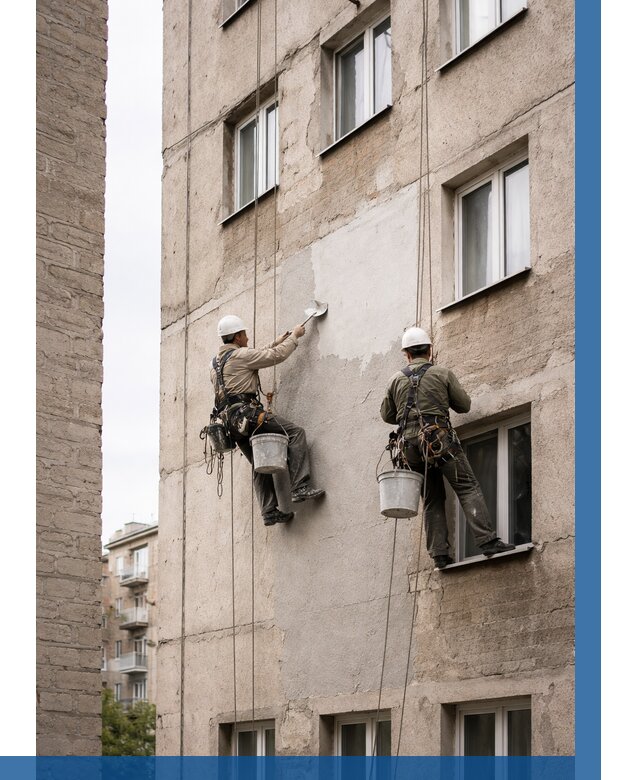 Косметический ремонт фасада в Орле от 1114 р. | ВЫСОТНИК-Орл