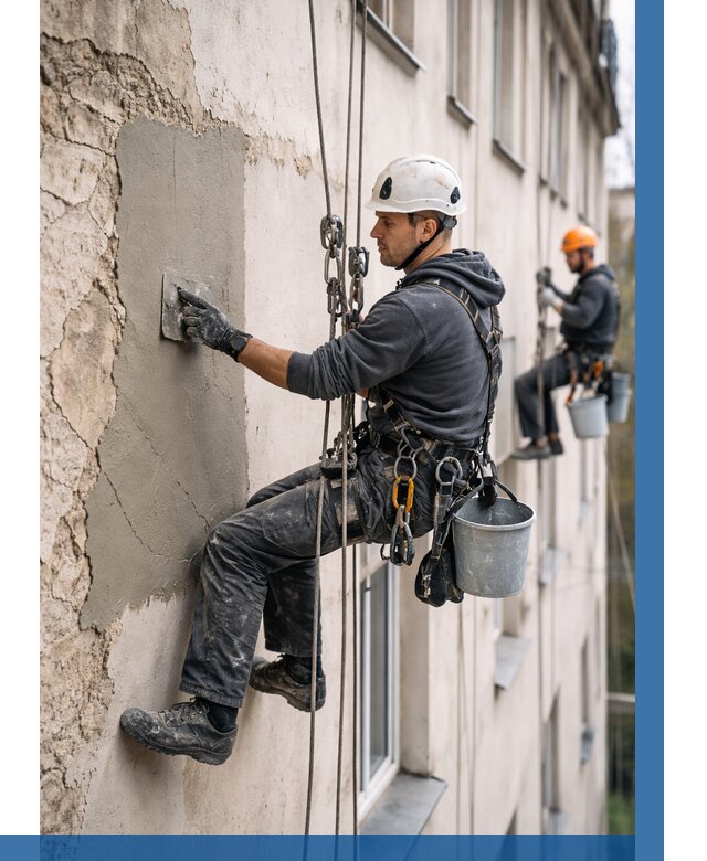 Восстановление штукатурки фасада в Орле от 1215 р. | ВЫСОТНИК-Орл