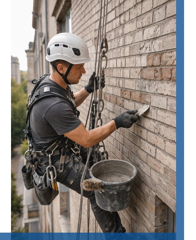 Ремонт кирпичной кладки фасада в Орле от 1822 р. | ВЫСОТНИК-Орл