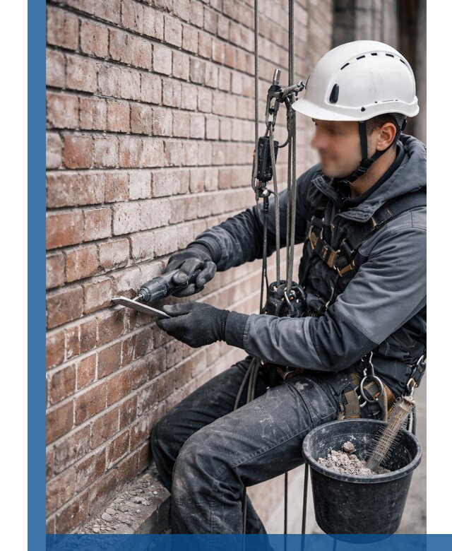 Расшивка кирпичных швов фасадов и стен, ремонт в Орле