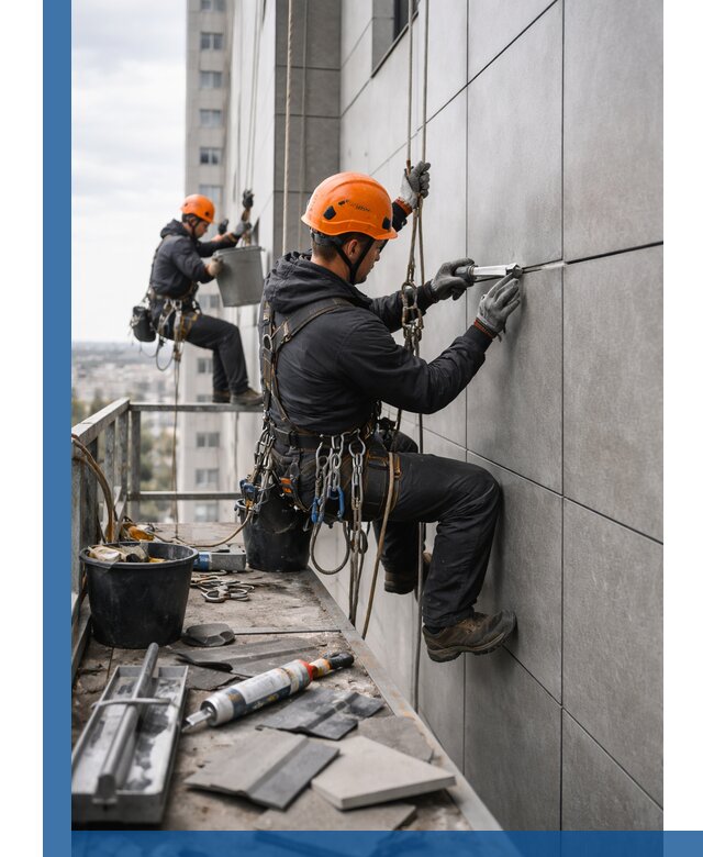 Профессиональный ремонт фасада из керамогранита в Орле