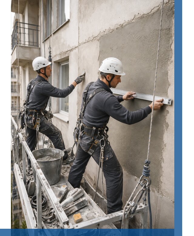 Штукатурка фасада на высоте в Орле от 911 р. | ВЫСОТНИК-Орл