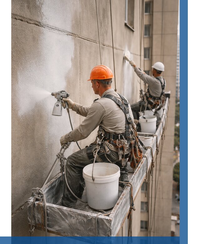 Грунтовка фасада на высоте в Орле от 121 р. | ВЫСОТНИК-Орл