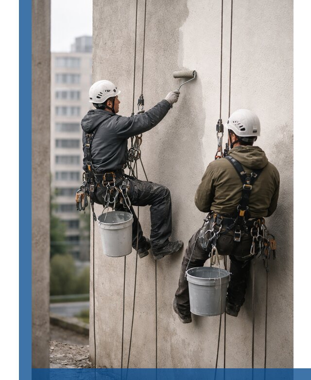 Покраска фасадов высотными альпинистами в Орле с гарантией