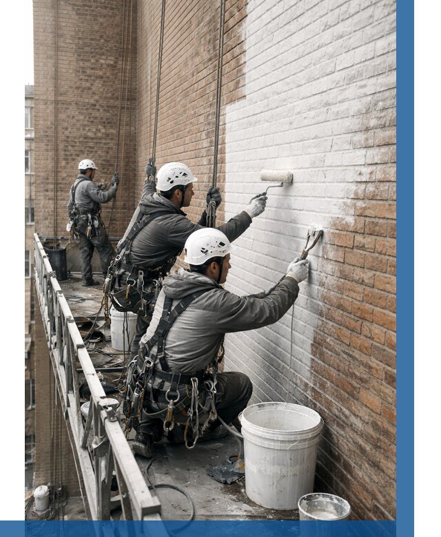 Покраска кирпичного фасада в Орле от 354 р. | ВЫСОТНИК-Орл