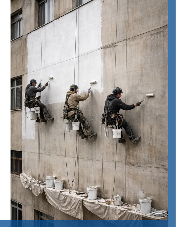 Покраска бетонного фасада в Орле от 354 р за м2 | ВЫСОТНИК-Орл