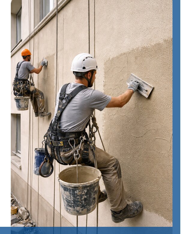 Декоративная штукатурка фасада в Орле от 1215 р. | ВЫСОТНИК-Орл