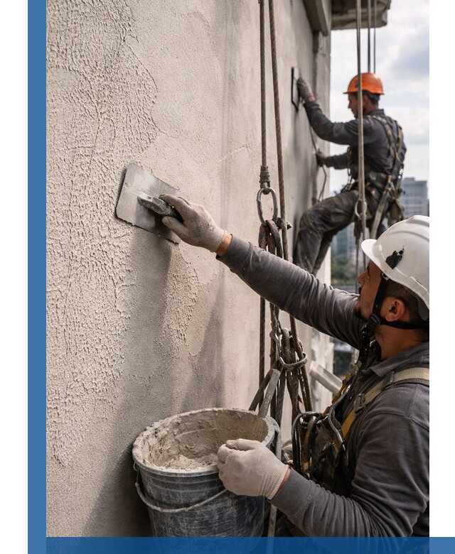 Декоративная штукатурка фасада с утеплением и защитой в Орле