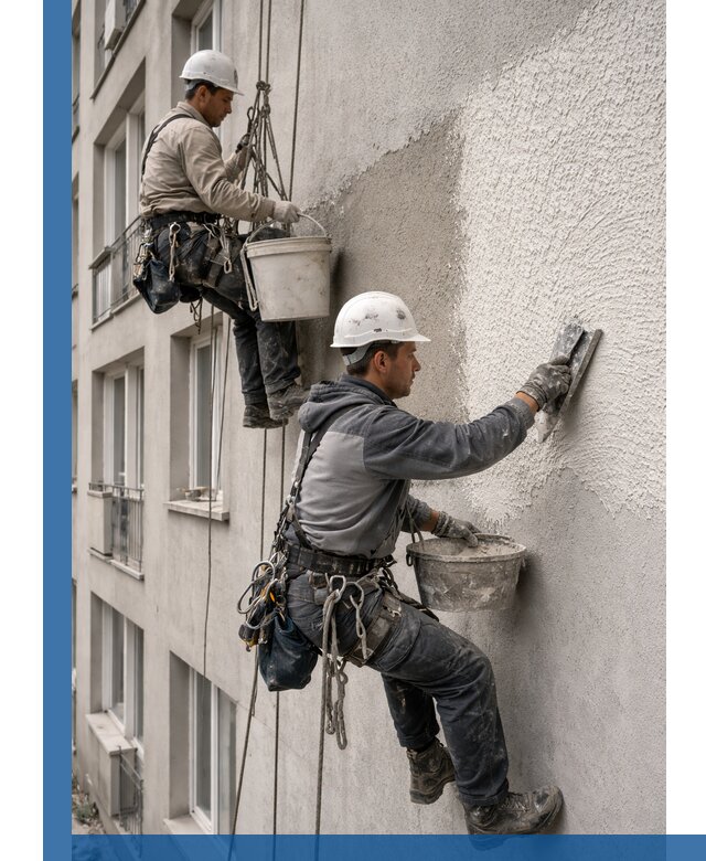 Нанесение декоративной штукатурки короед на фасад в Орле