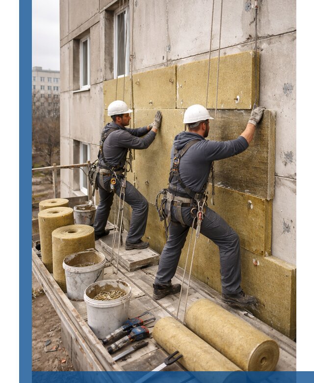 Утепление фасада минватой в Орле под ключ с гарантией