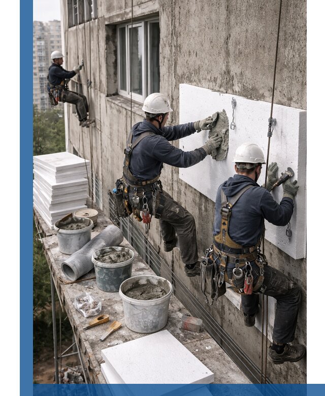 Утепление фасада пенополистиролом в Орле под ключ