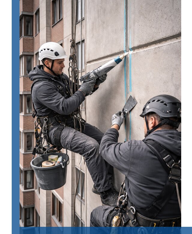Вторичная герметизация швов фасада и кровли в Орле