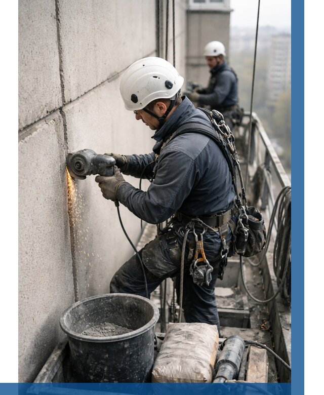 Штробление межпанельных швов в Орле от 1215 р. | ВЫСОТНИК-Орл