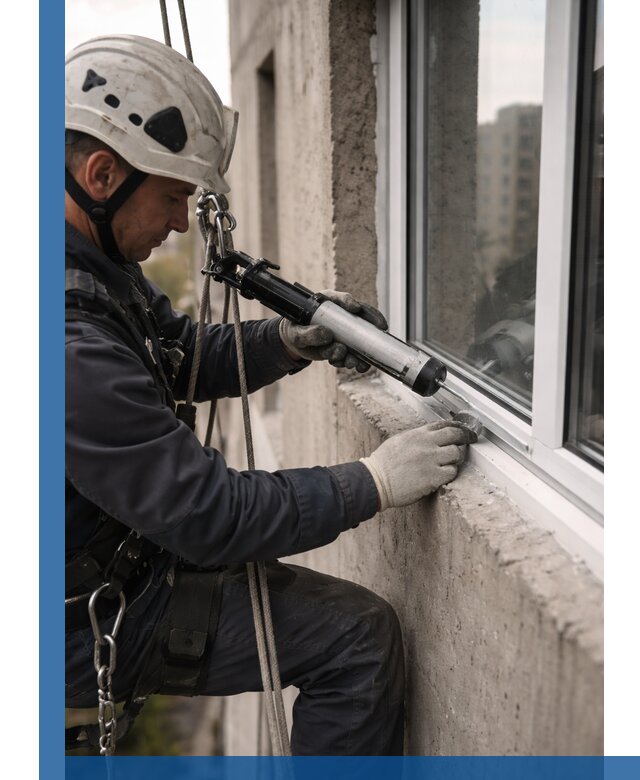 Герметизация оконных швов снаружи в Орле профессионально