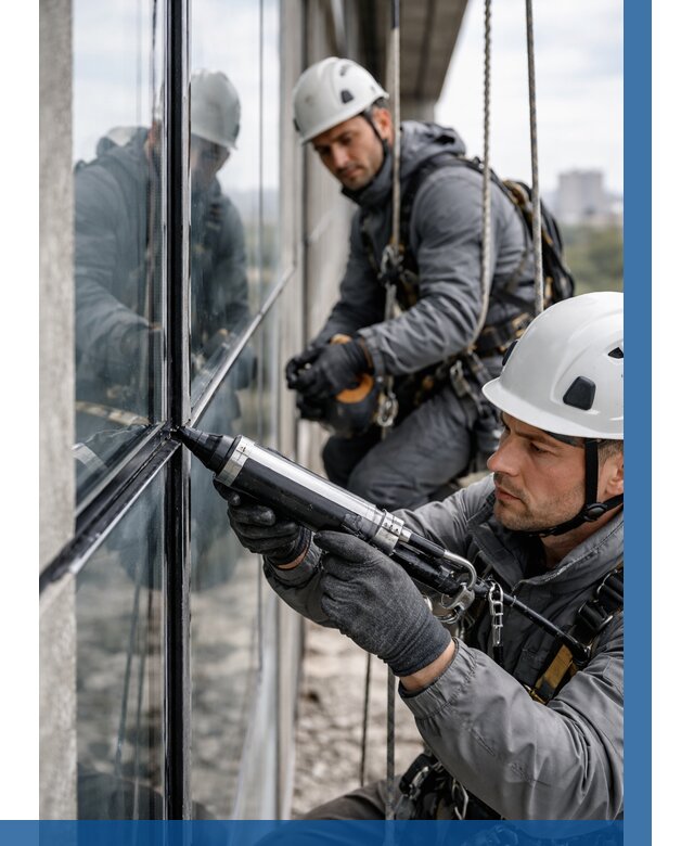 Герметизация витражных швов в Орле от 658 р. | ВЫСОТНИК-Орл