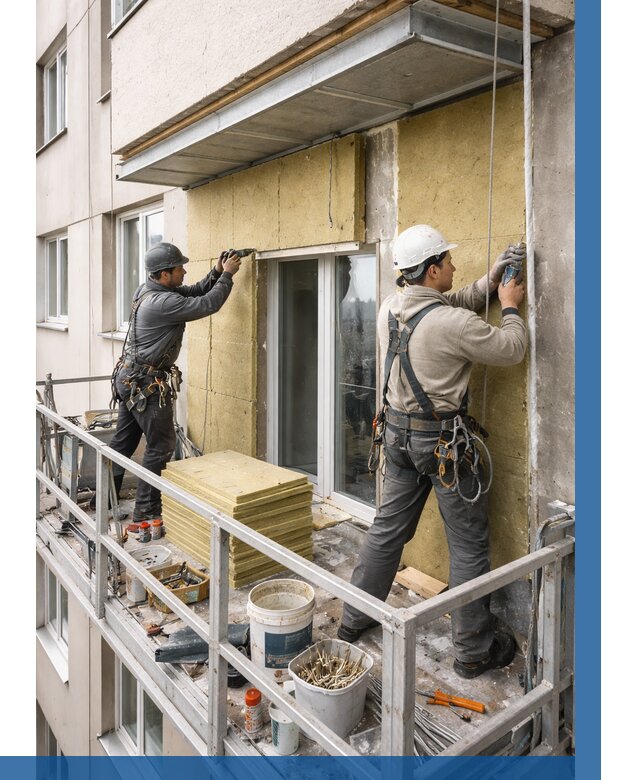 Утепление балкона снаружи в Орле от 1620 р. под ключ ВЫСОТНИК-Орл