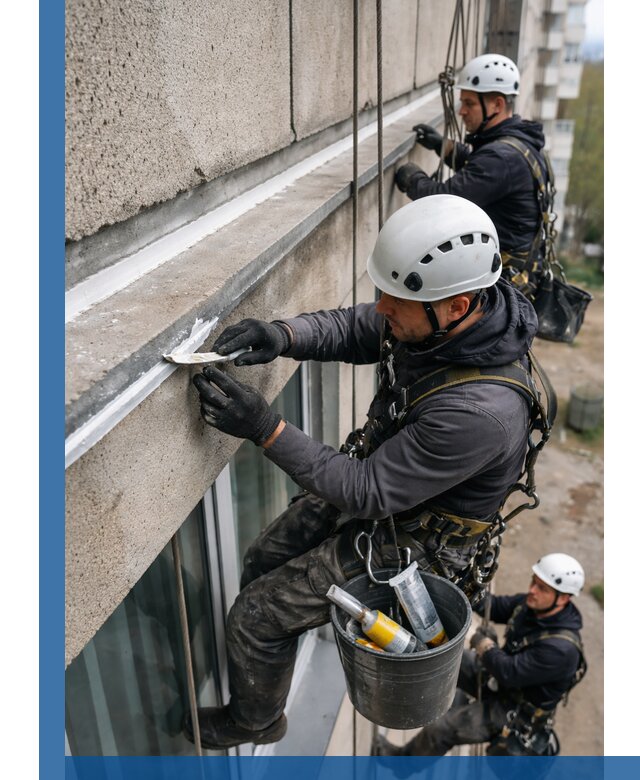 Герметизация примыкания балкона в Орле под ключ с гарантией