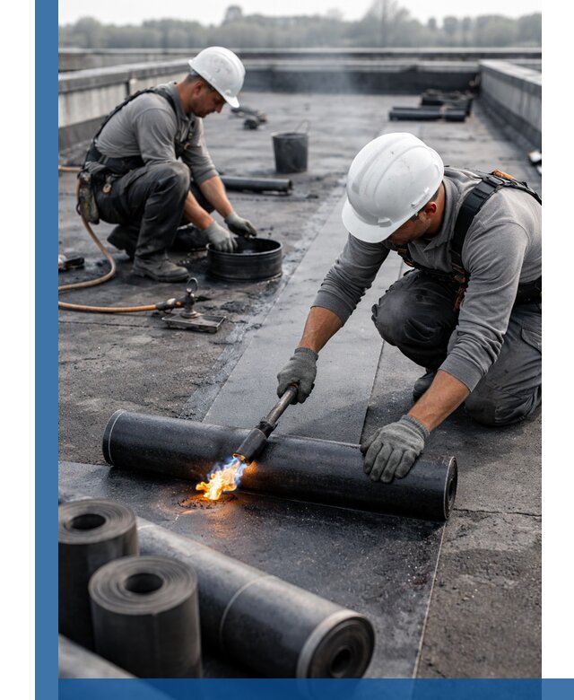 Ремонт рулонной кровли в Орле герметизация и восстановление