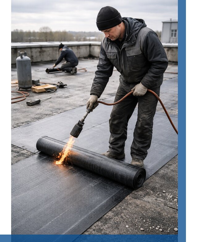 Ремонт наплавляемой кровли в Орле от 709 р. | ВЫСОТНИК-Орл