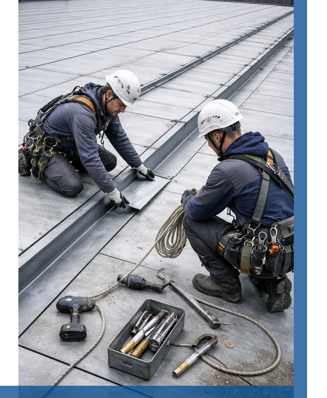 Ремонт фальцевой кровли в Орле от 709 р. | ВЫСОТНИК-Орл