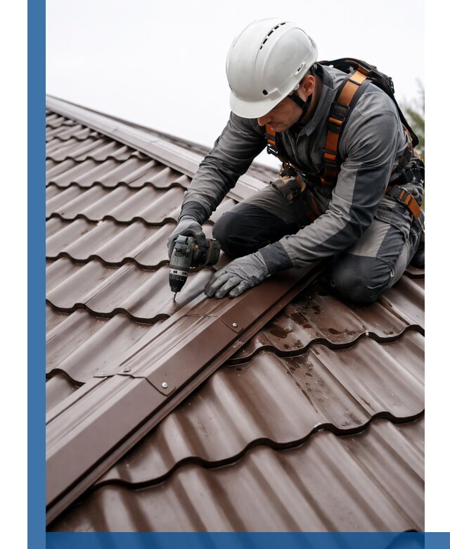 Ремонт металлочерепицы на крыше в Орле профессионально