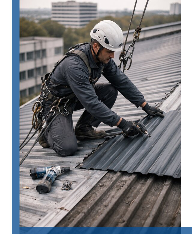 Ремонт профнастила на кровле в Орле, работы под ключ