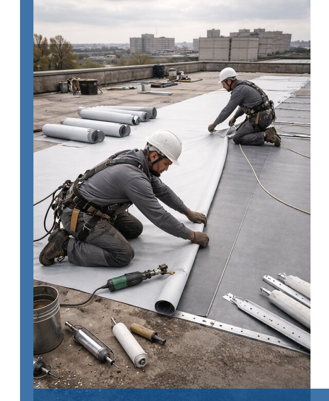 Монтаж мембранной кровли в Орле для промышленных зданий