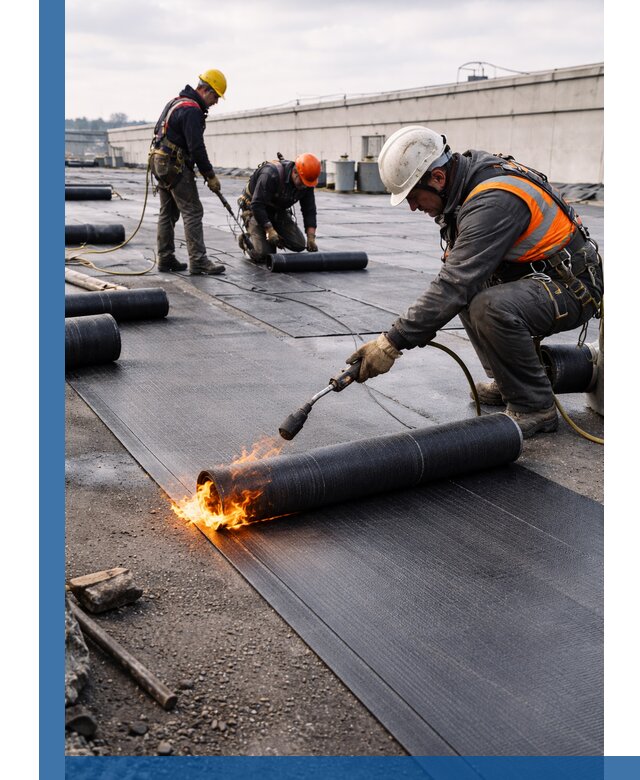 Монтаж наплавляемой кровли в Орле профессионально