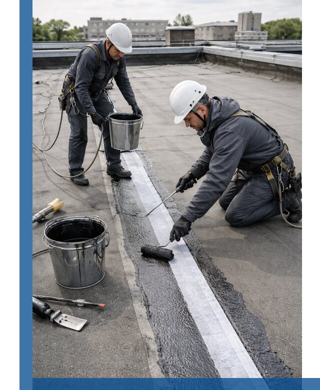 Гидроизоляция кровли мастикой в Орле надежная защита