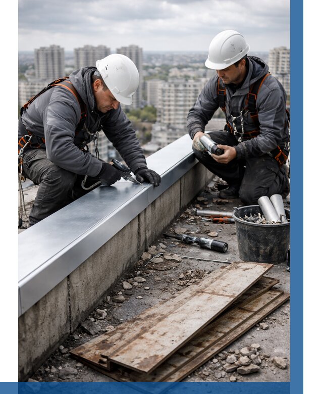 Замена парапетных крышек под ключ в Орле от 1215 р. | ВЫСОТНИК-Орл