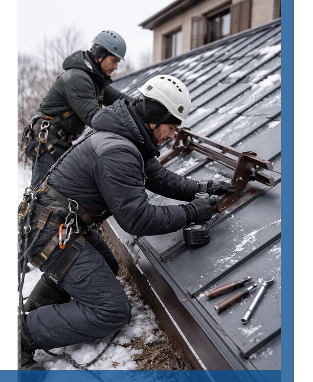 Монтаж снегозадержателей в Орле от 456 р. | ВЫСОТНИК-Орл