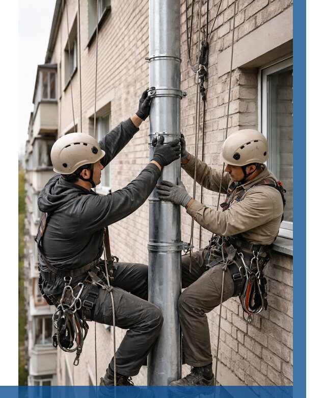 Замена водосточных труб в Орле от 6581 р. | ВЫСОТНИК-Орл