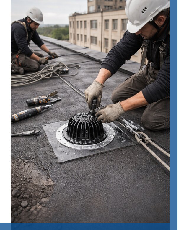 Установка водосточных воронок в Орле цена от 3543 р. | ВЫСОТНИК-Орл