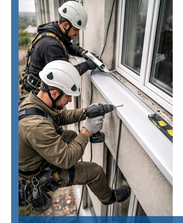 Профессиональный монтаж оконных отливов и отведения воды в Орле