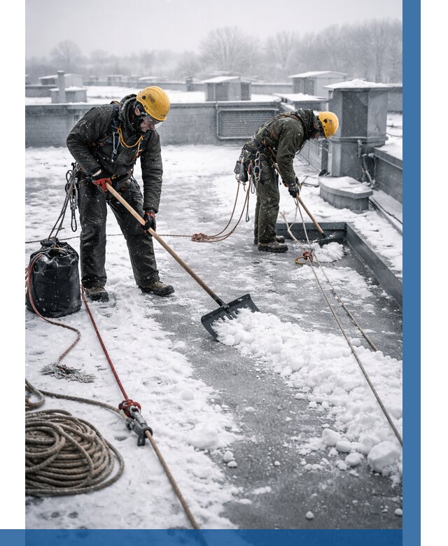 Очистка крыши от снега в Орле от 7593 р. | ВЫСОТНИК-Орл