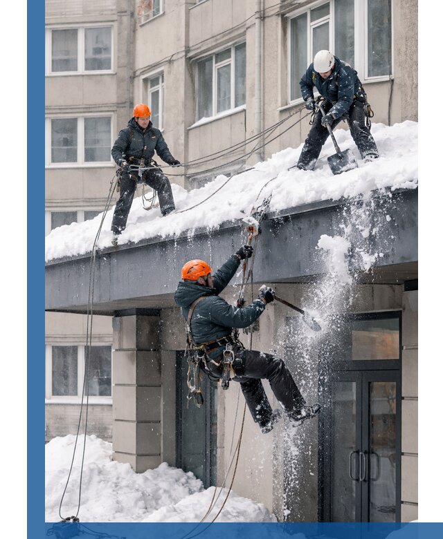 Безопасная очистка навесов от снега в Орле круглогодично