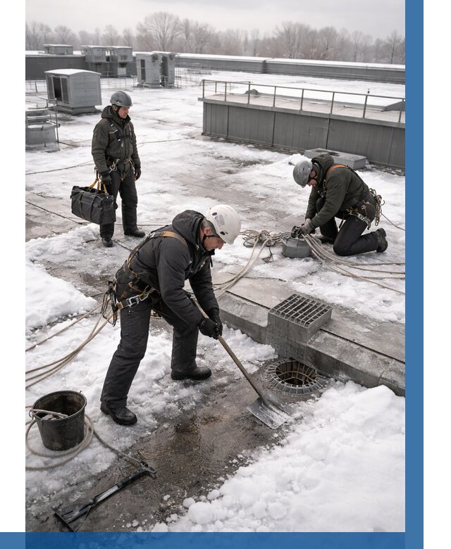 Абонентское обслуживание кровли зимой в Орле от 8099 р. | ВЫСОТНИК-Орл