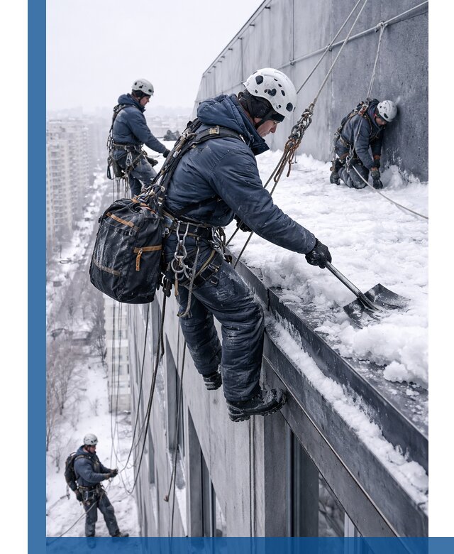 Абонентское обслуживание кровли зимой в Орле регулярный уход