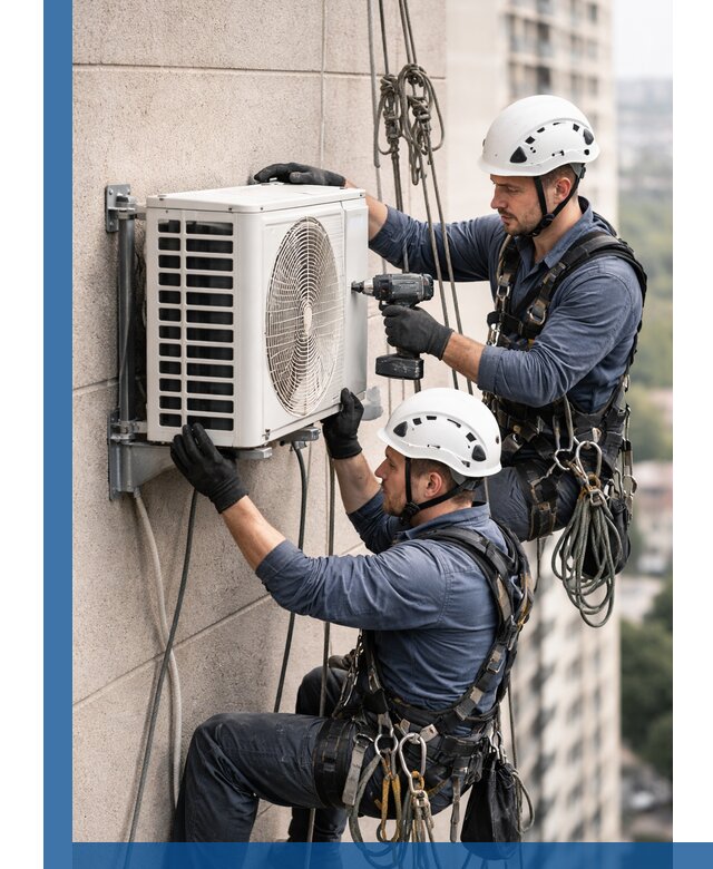 Монтаж внешнего блока кондиционера в Орле установка и крепление