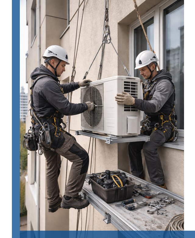 Перенос внешнего блока кондиционера в Орле с монтажом и крепежом