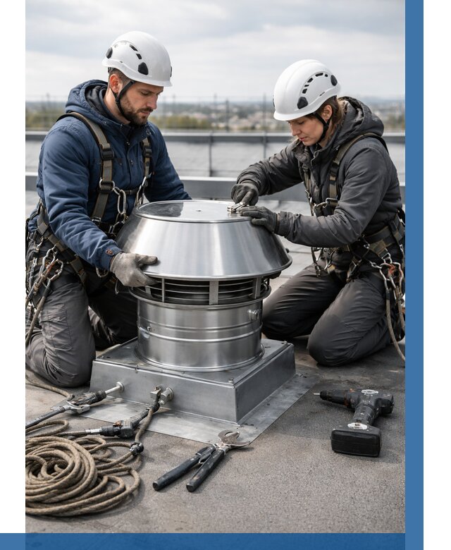 Установка дефлекторов на кровле в Орле от 4556 р. | ВЫСОТНИК-Орл