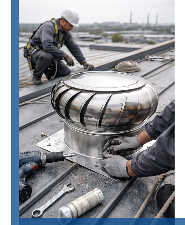 Установка дефлекторов на кровле в Орле профессионально