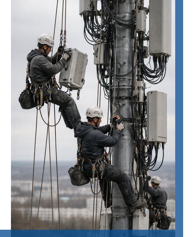 Монтаж оборудования связи на мачте в Орле от 7593 р. | ВЫСОТНИК-Орл